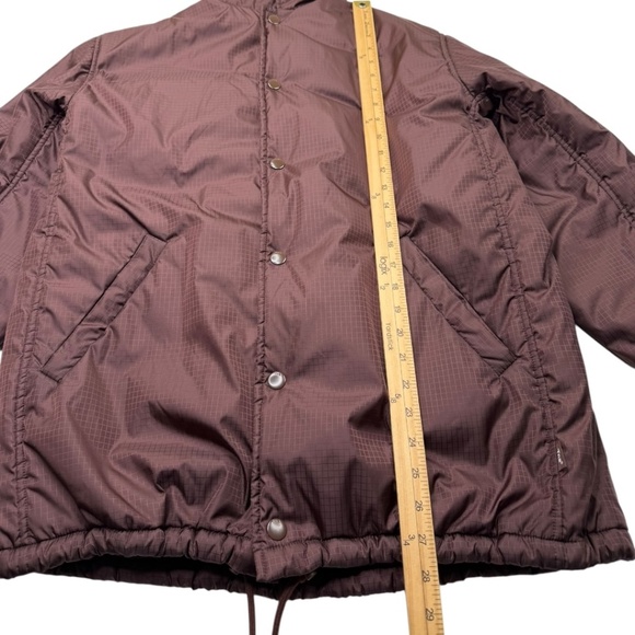 Aritzia TNA Coaches Long Jacket in Ripstop Twill Fabric Brown  - Picture 14 of 16